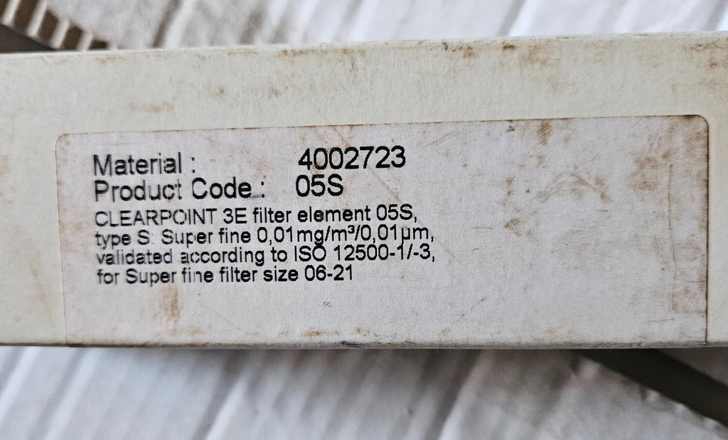Clearpoint/Beko Filterelement 05F, 05A, 05S, 05CX, 05FXfor Prima Laser neu/ovp