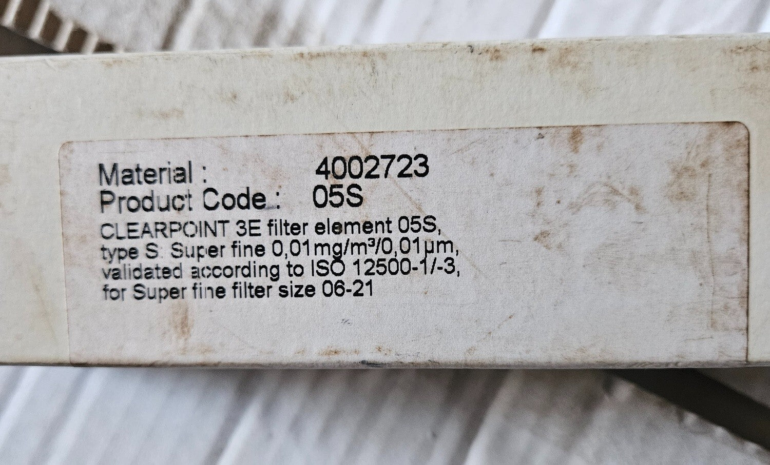 Clearpoint/Beko Filterelement 05F, 05A, 05S, 05CX, 05FXfor Prima Laser neu/ovp