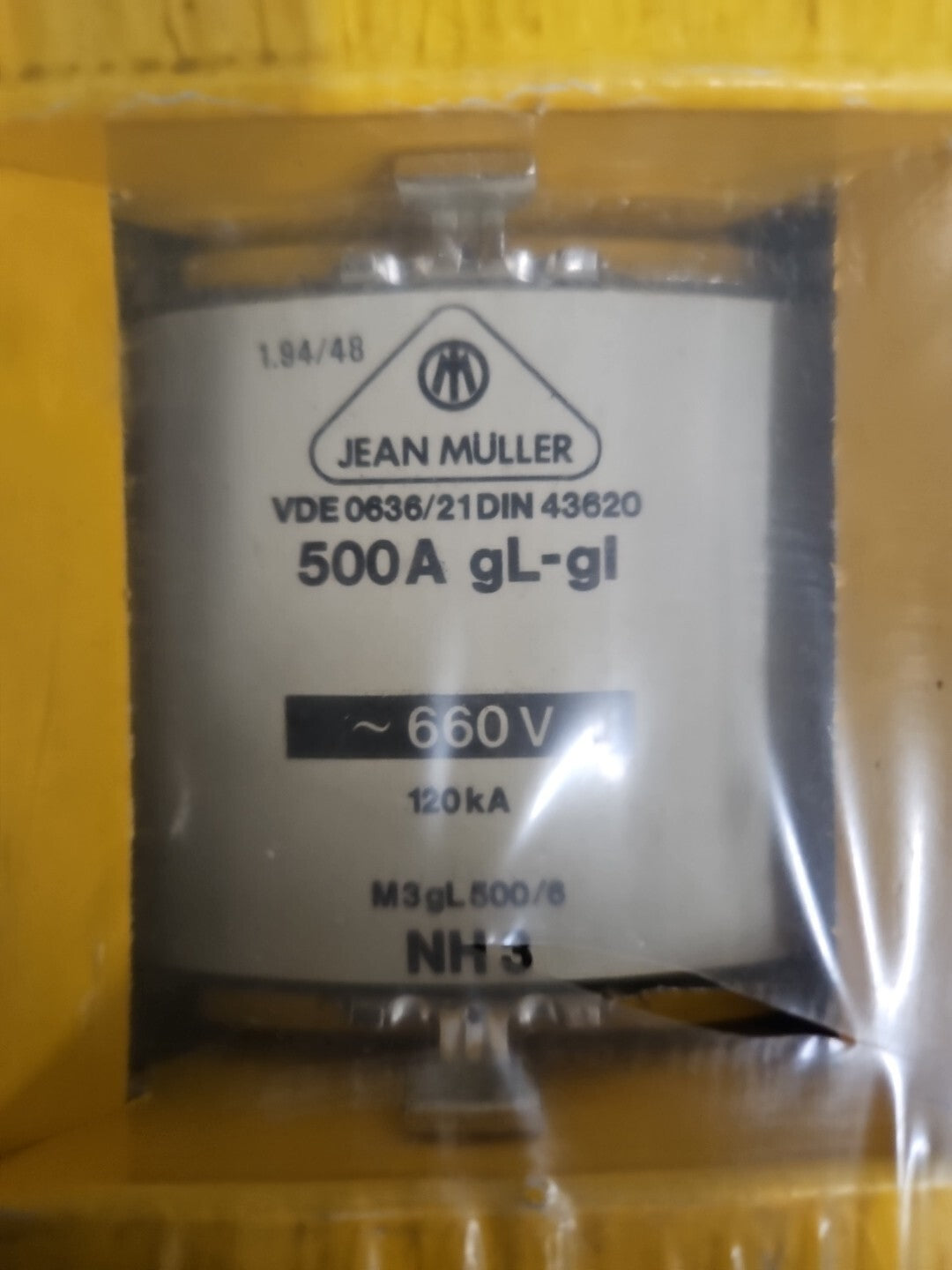 Jean Muller 500A gL-gl, 660V 120kA New Sealed, Neu/ovp M3gl500/6
