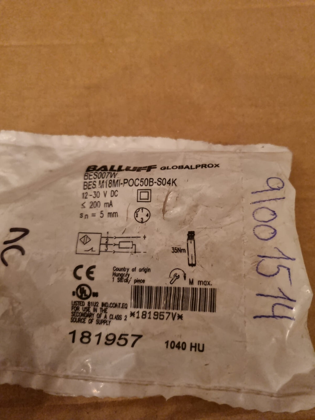 Balluf Sensor BES M18MI-POC50B-S04K BES007W  neu new ovp