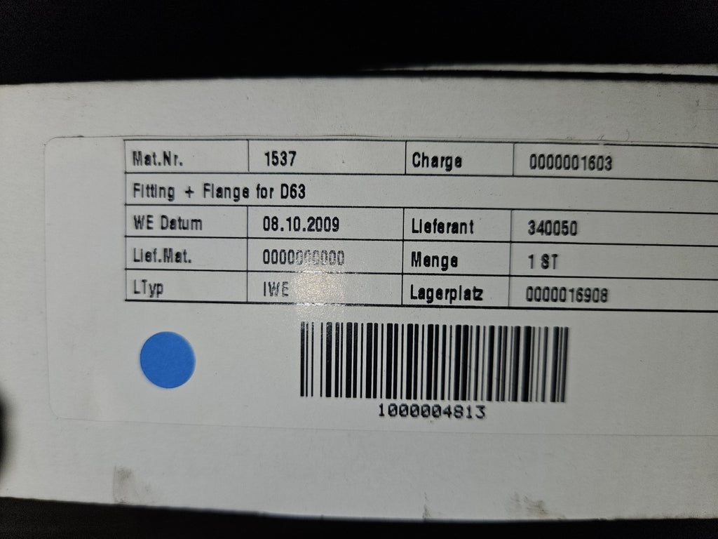 Levitronix 300-99999 customized fitting 1" To D63 Flange, New In Box, Neu Unused