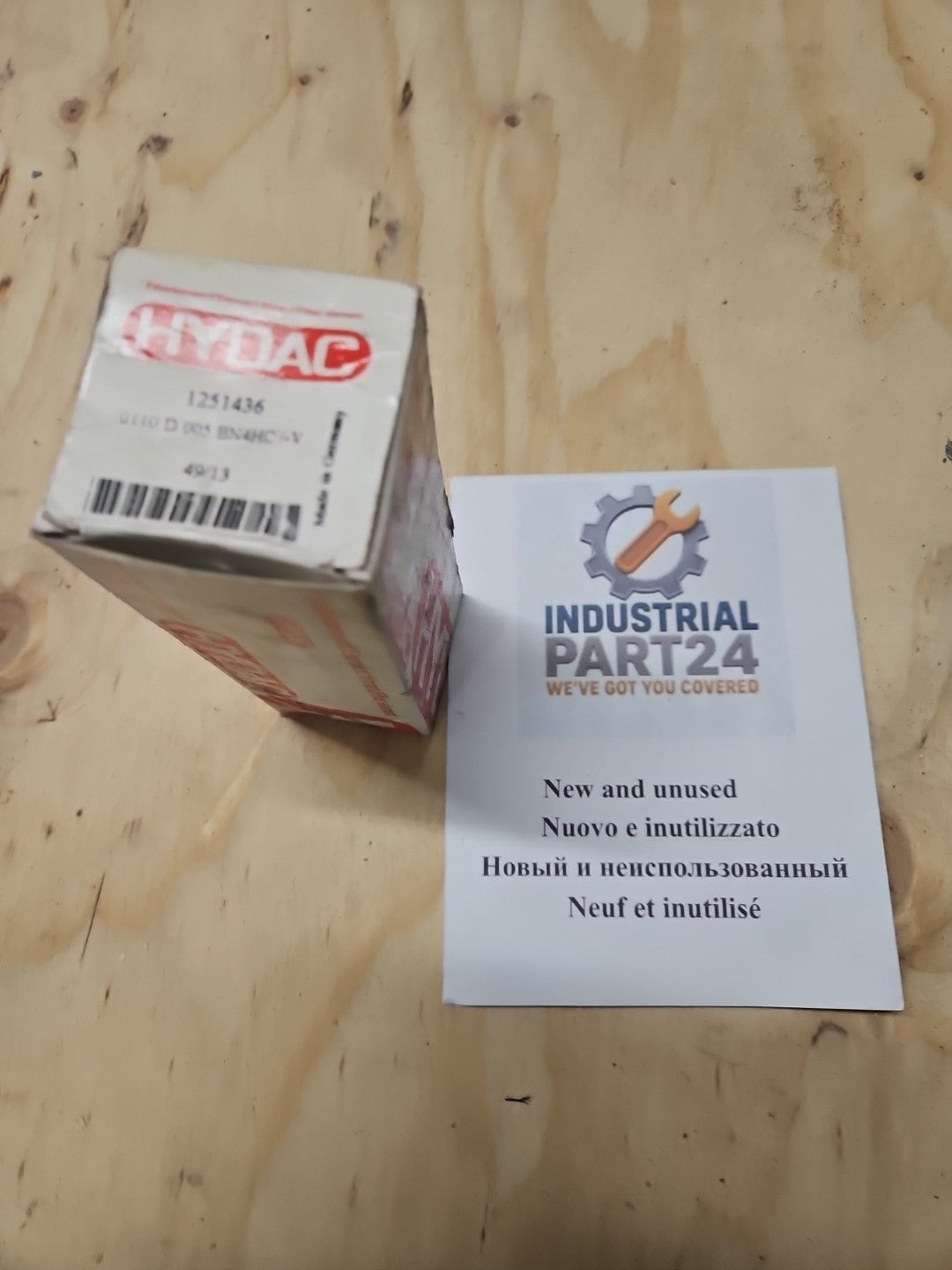 New 0110 D 005 ON /-V Pressure filter elementHYDAC 1251436Unused Neu