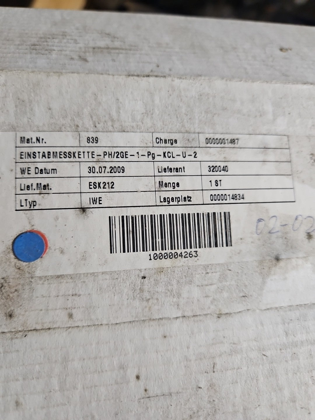 Dr.Kornder Einstabmesskette EB-000000325-000 / PH/2GE-1-Pg-KCL-U-2 NEU