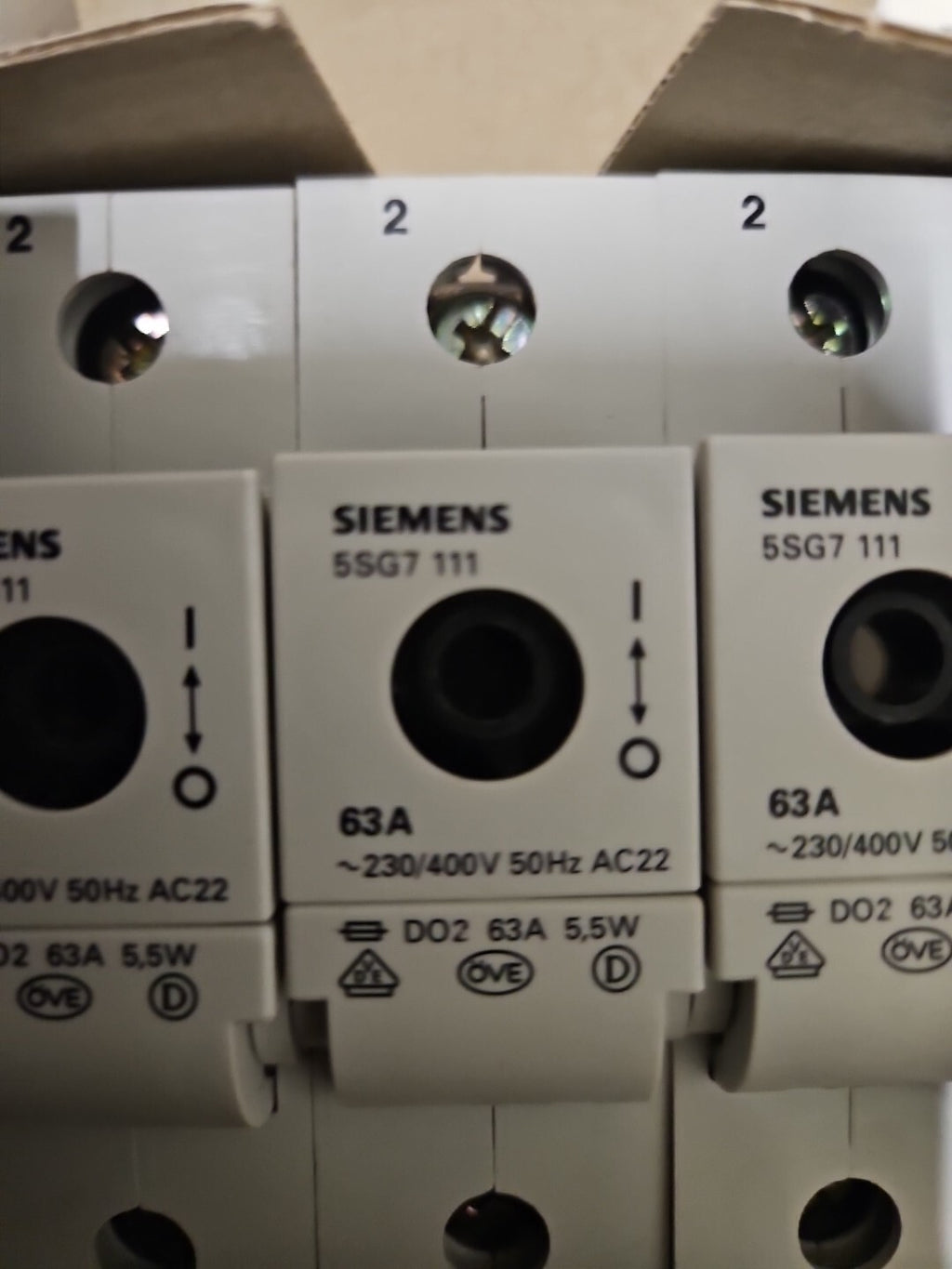 3 x Minized D0/263A, new in Box Siemens 5SG7-111 / 5SG7111 63A Neu/ovp