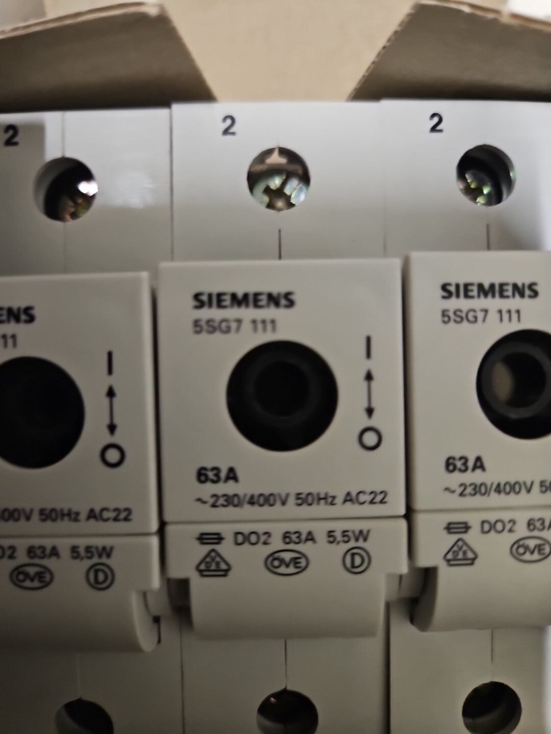 3 x Minized D0/263A, new in Box Siemens 5SG7-111 / 5SG7111 63A Neu/ovp