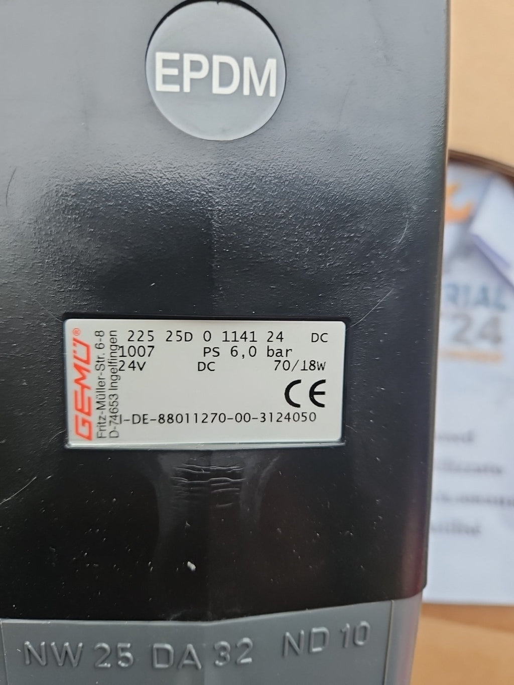 GEMÜ 225 25D 1141 24 Magnetventil Kunststoffventil Neu/ovp New Unused