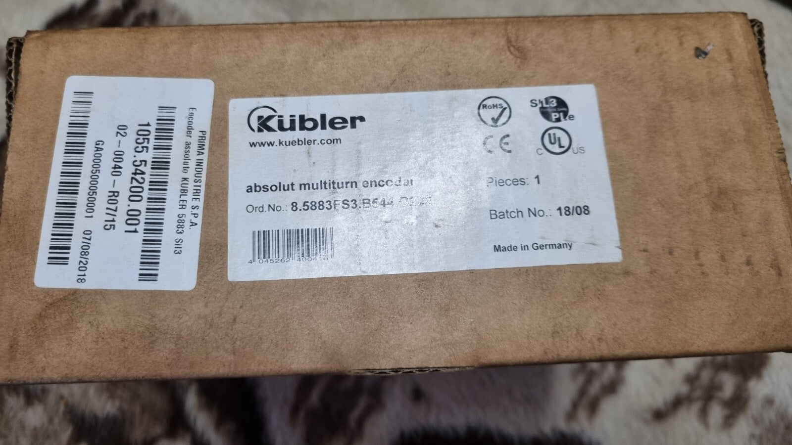 Kübler 5883 SIL3, 8.5883FS3.B544.G222 Drehgeber  absolute momentum encoder new!