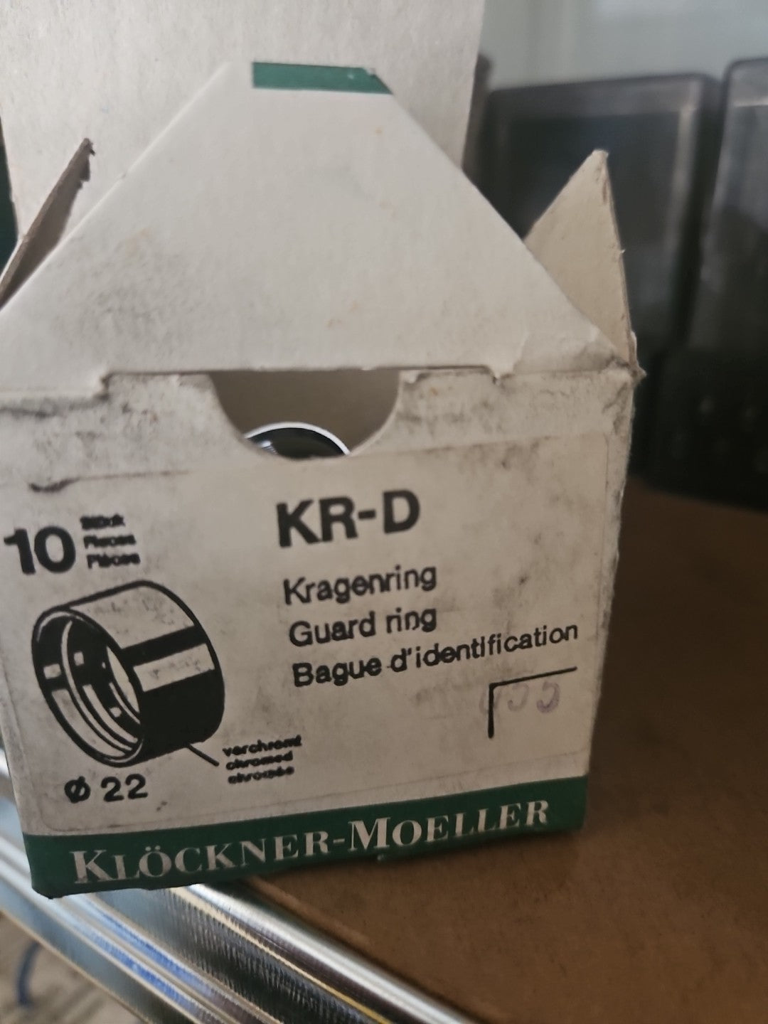 10x KLÖCKNER MOELLER KR-D Kragenring, Adapterring, 22mm NEU/OVP NOS, unused