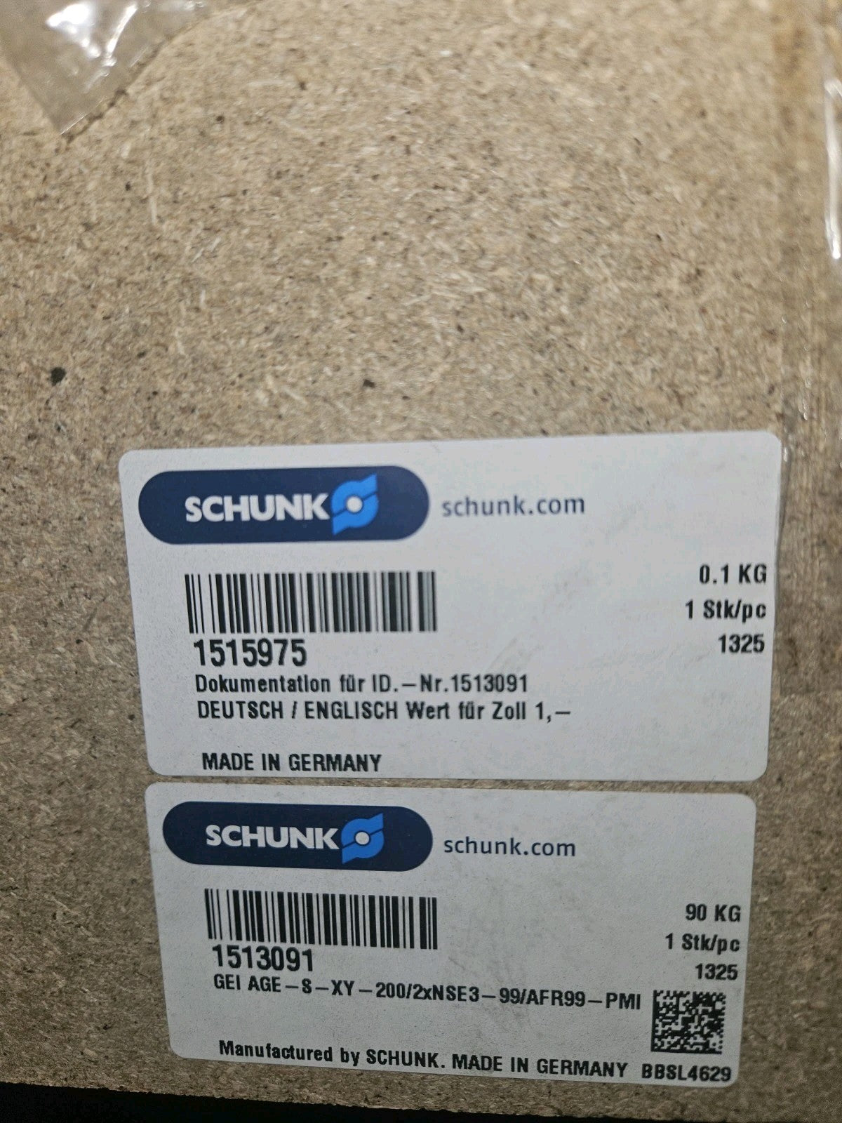 SCHUNK Greifereinheit 1513091GEI AGE-S-XY-200/2xNSE3-99/AFR99-PMI NEU/OVP NIB