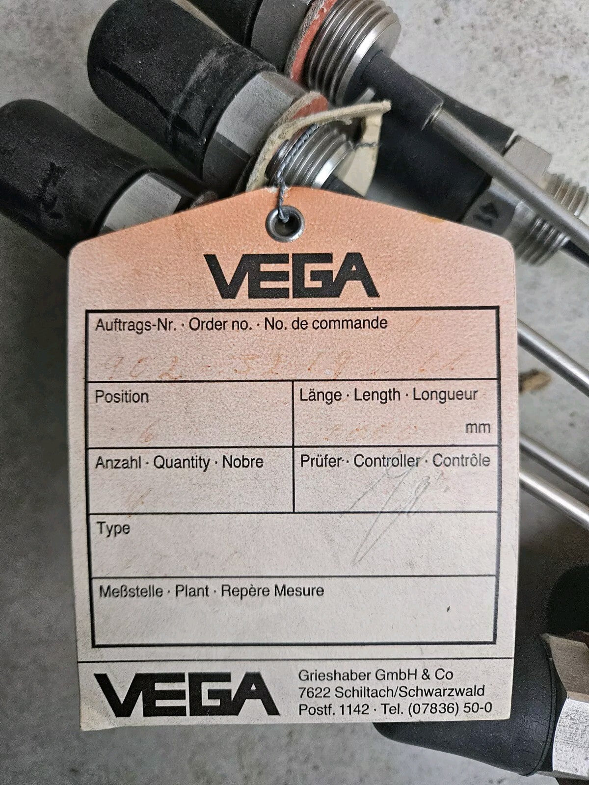 VEGA Kapazitives Niveaumessgerät Messsonde ELECTRODE EL1350NN Länge 1000mm Neu!
