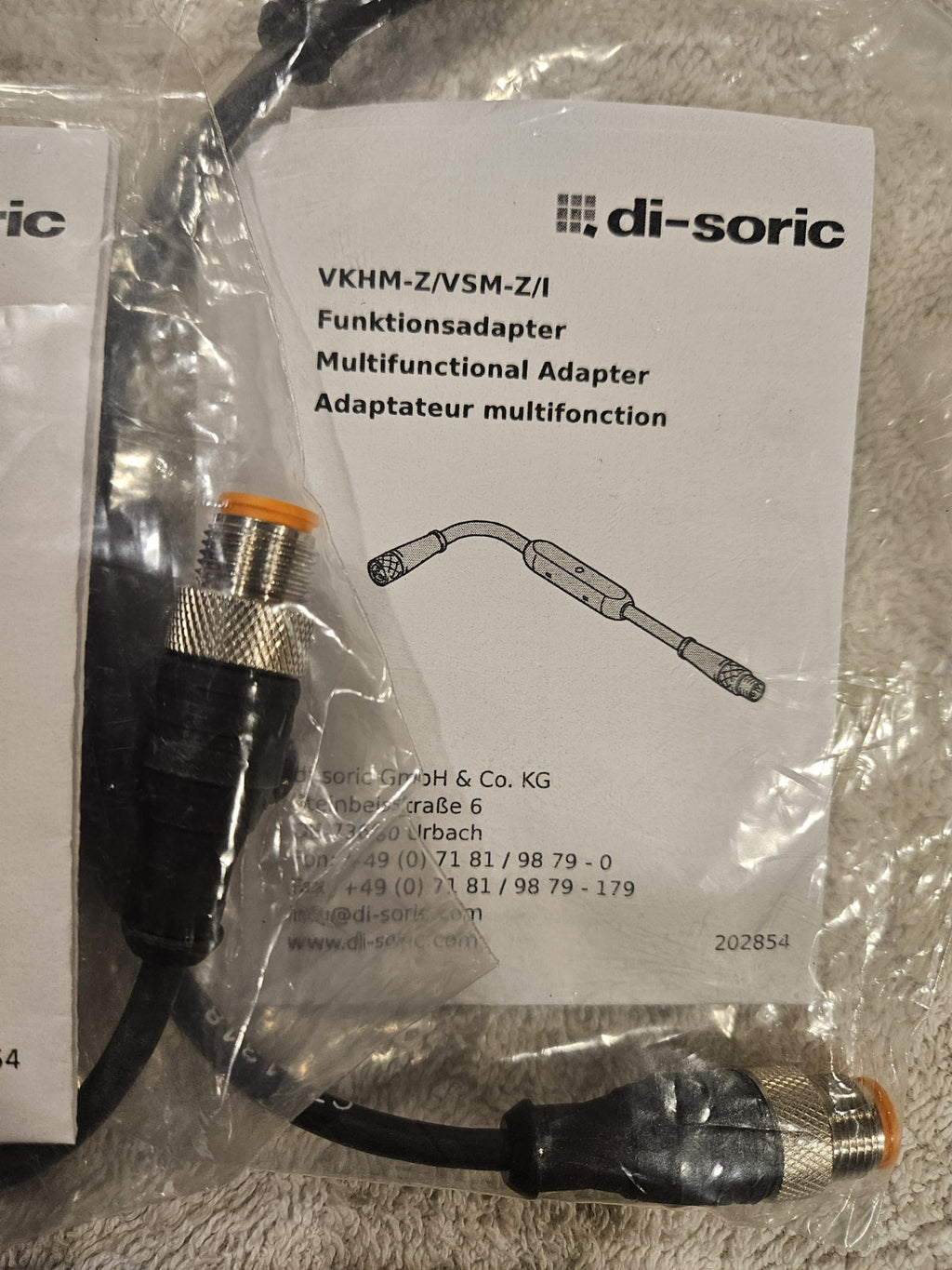Di-Soric TKHM-Z/TSM-Z/T Funktionsadapter Impulsverlängerer M8 neu/ovp new Sealed