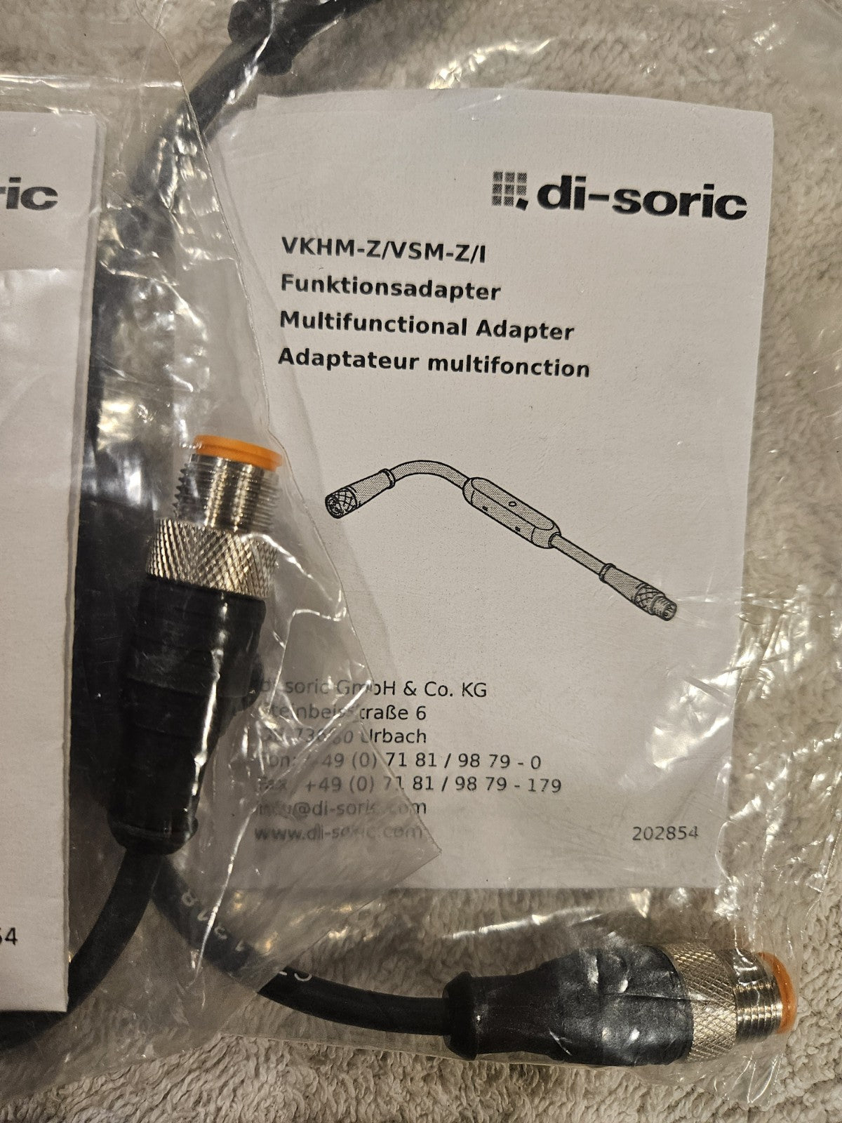 Di-Soric TKHM-Z/TSM-Z/T Funktionsadapter Impulsverlängerer M8 neu/ovp new Sealed