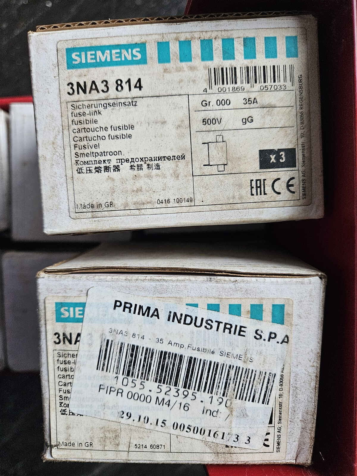 Siemens 3NA3814 Sicherungseinsatz für industriellen Einsatz 500V AC 35A VE: 3stk