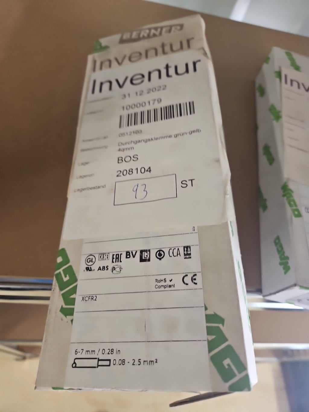 90 Stück Wago 870-907 Schutzleiterklemme Etagenklemme 51140502 Schutzklemme Neu