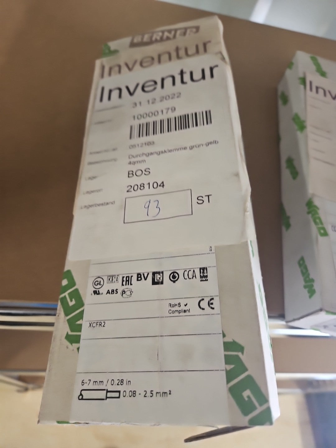 90 Stück Wago 870-907 Schutzleiterklemme Etagenklemme 51140502 Schutzklemme Neu