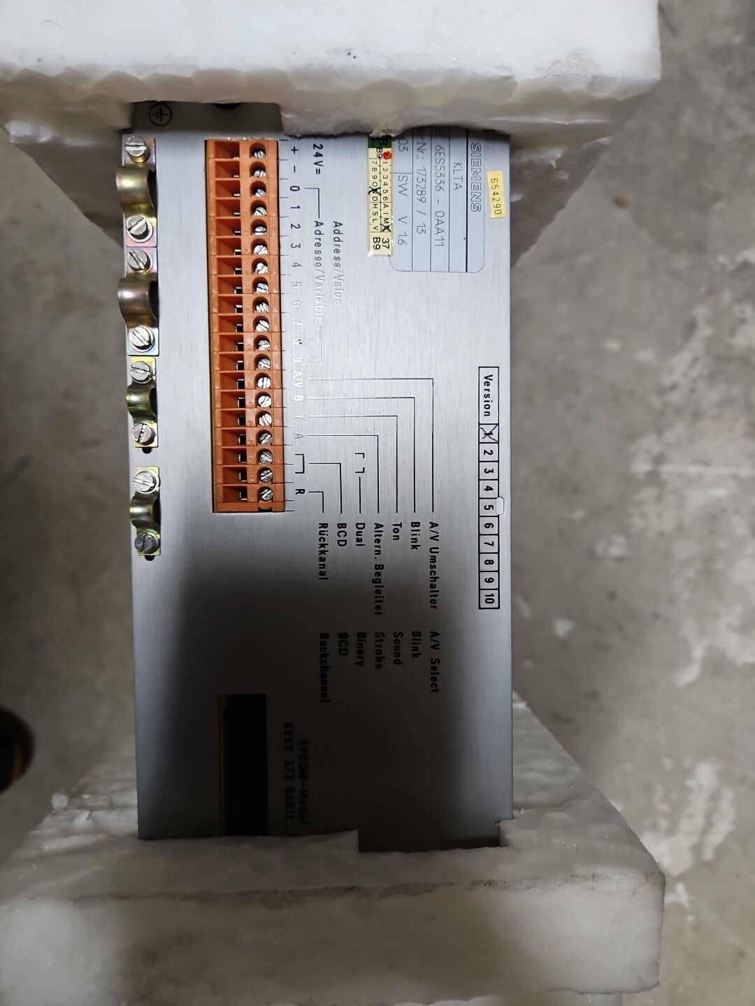 Siemens KLTA 336 6ES5336-0AB11 Vers.: 03/V1.6 + 6ES5 373-0AA11 Vers.: 01 NOS,neu