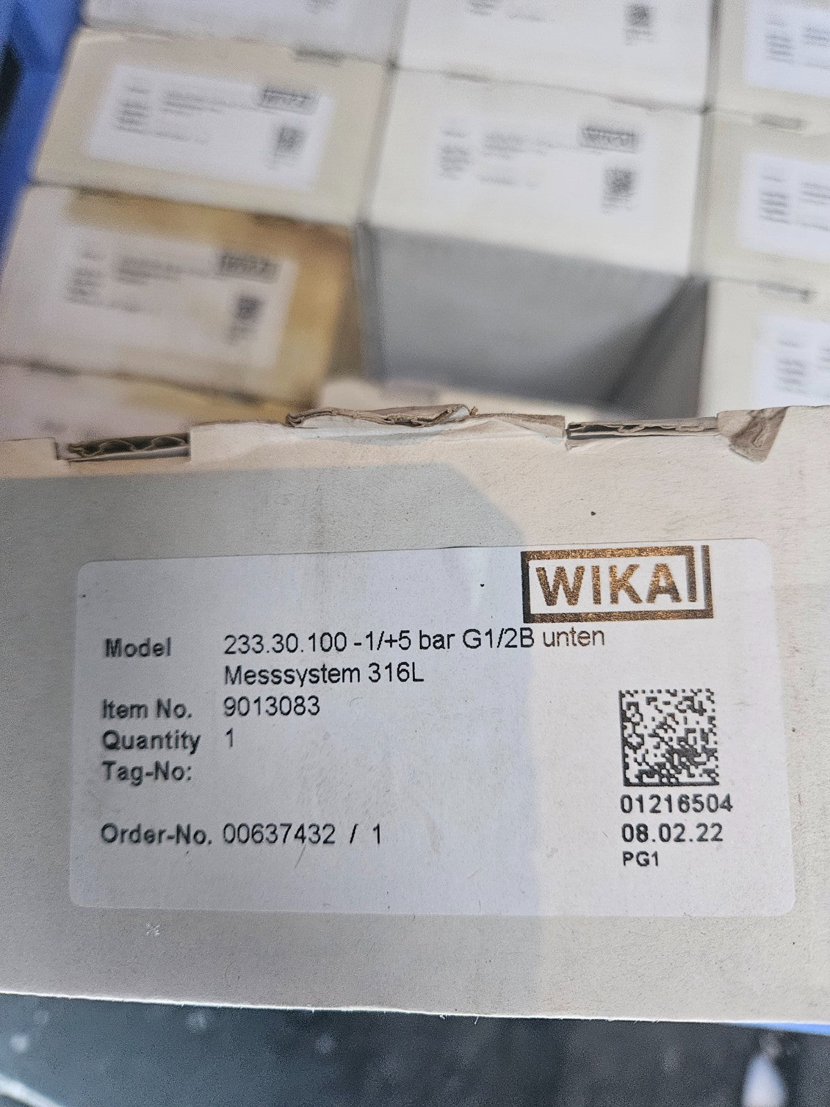 WIKA Manometer Glyzerin 233.30.100, diverse Modelle zur Auswahl G1/2"B, neu/ovp