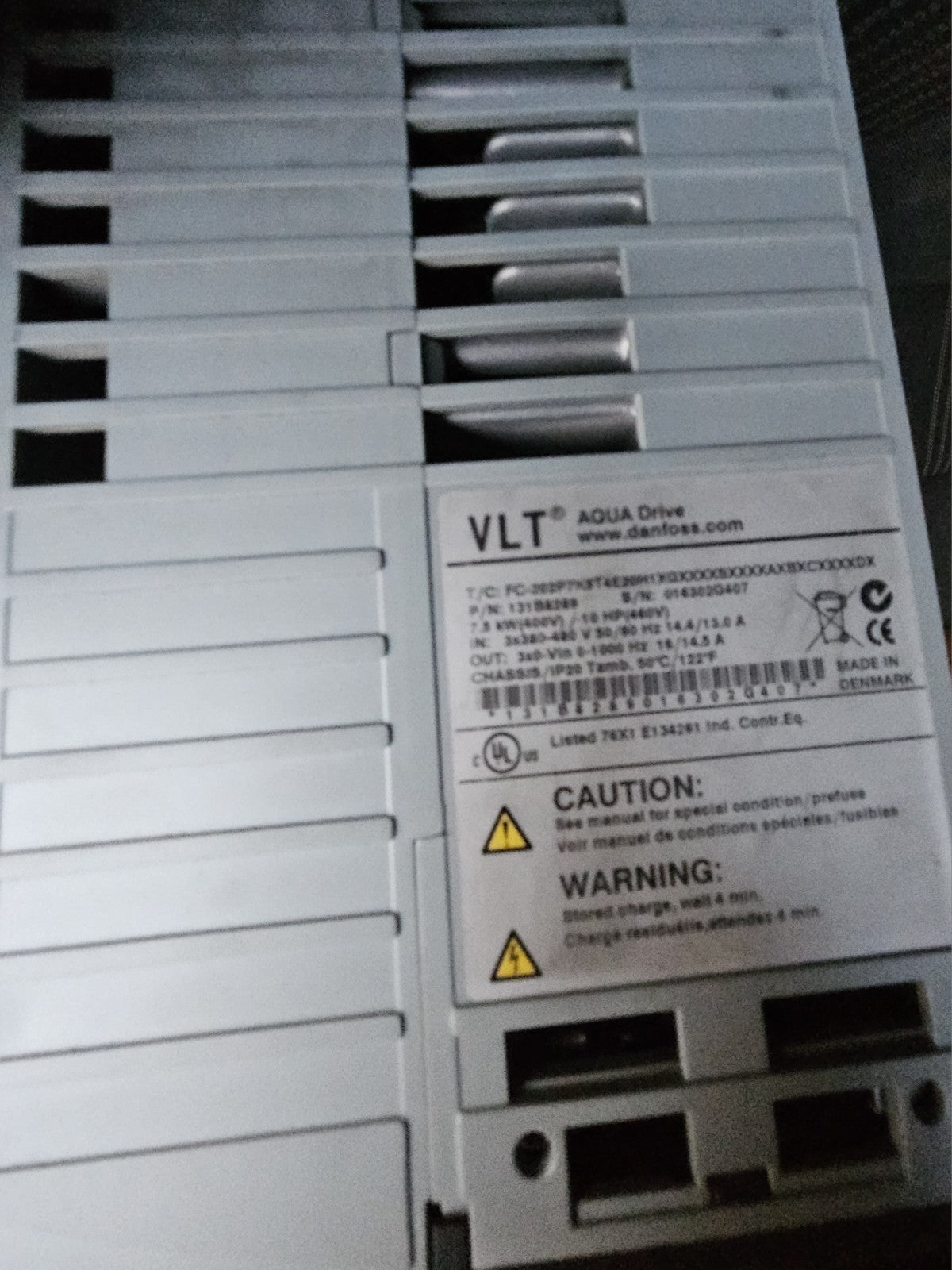Danfoss FC-202 AQUA-DRIVE VFD Inverter, 7.5kW FC-202P7K5T4E20H1XGXXXXSXXXXAXBXCX