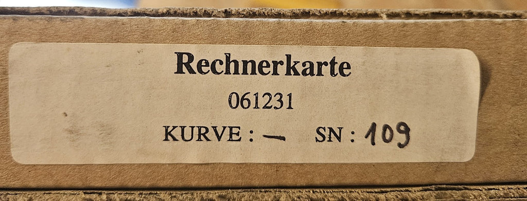 HEINEN Rechnerkarte, Steuerkarte,  61231-7.4,SN109 Neu/Ovp,  New In BOX NOS
