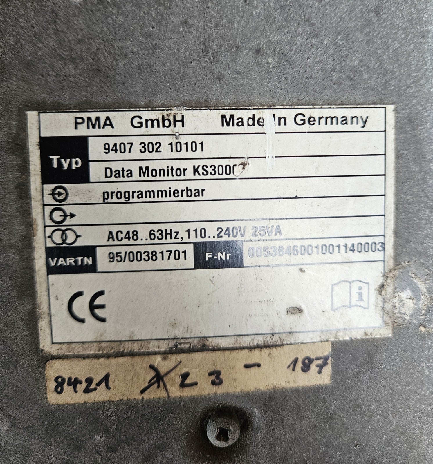 PMA Data Monitor KS 3000 Bildschirmschreiber 9407 302 10101, Used & Tested