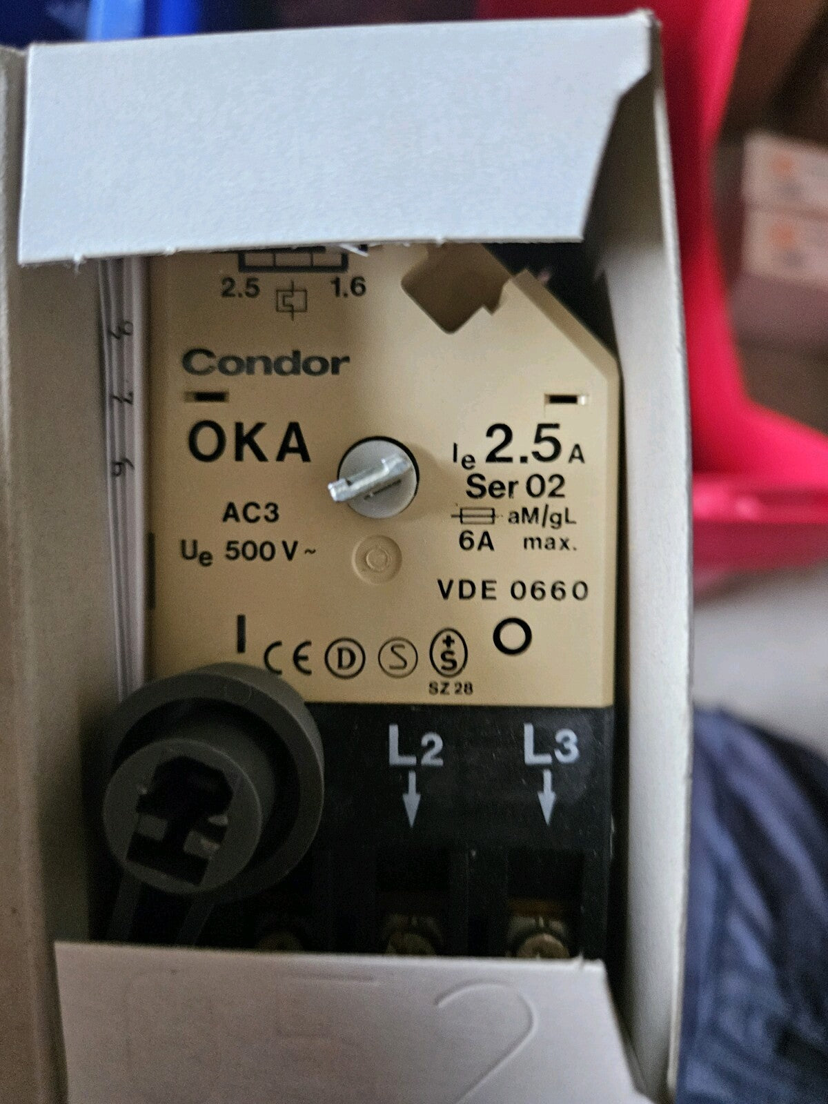 NEU/OVP Condor Motorschutzschalter 203438 OKN-2,5 AA,  1,6-2,5 A Kärcher/Frank