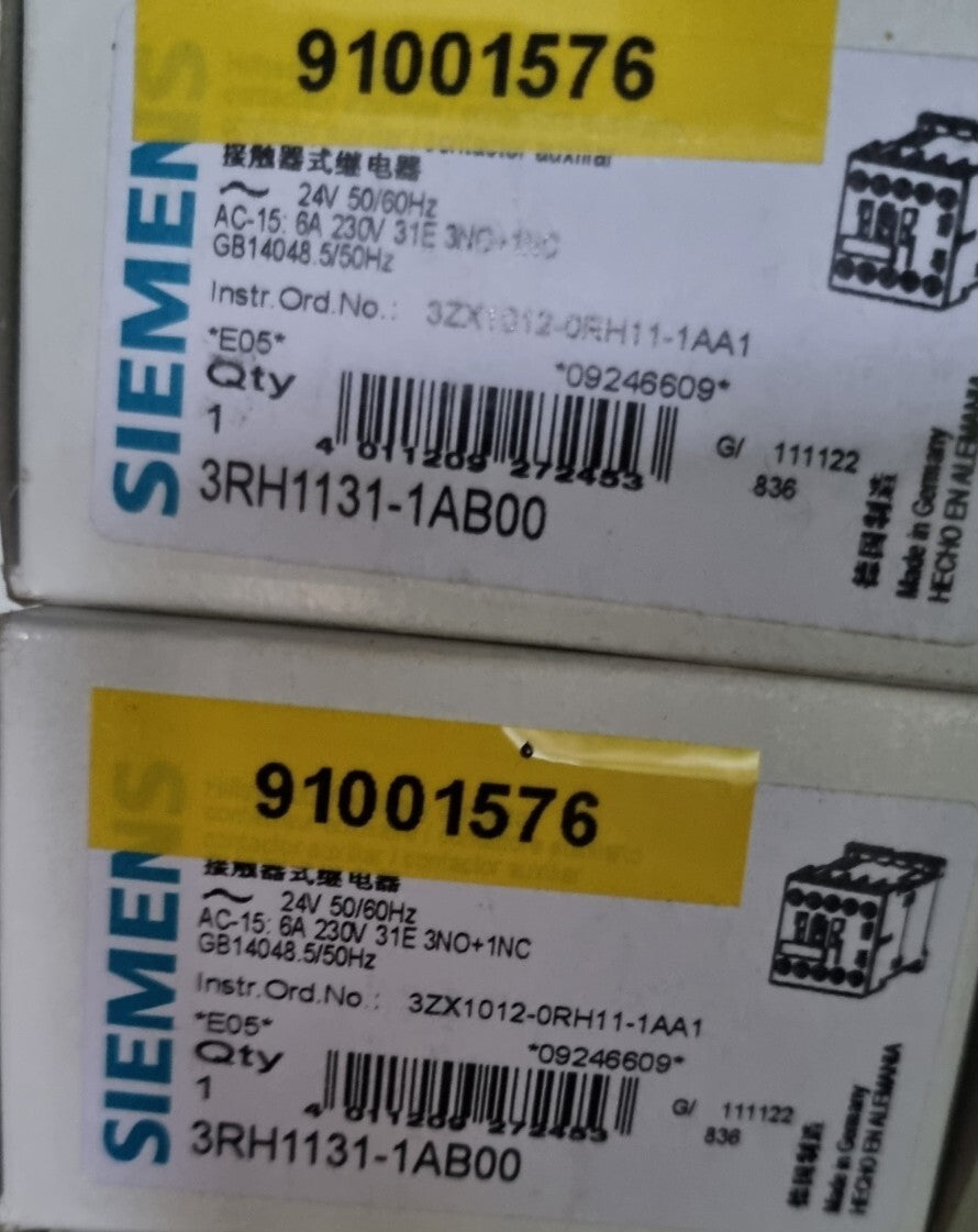 Lot Konvolut 2x SIEMENS 3RH1131-1AB00 3RH1 131-1AB00 Hilfsschütz NEW neu ovp