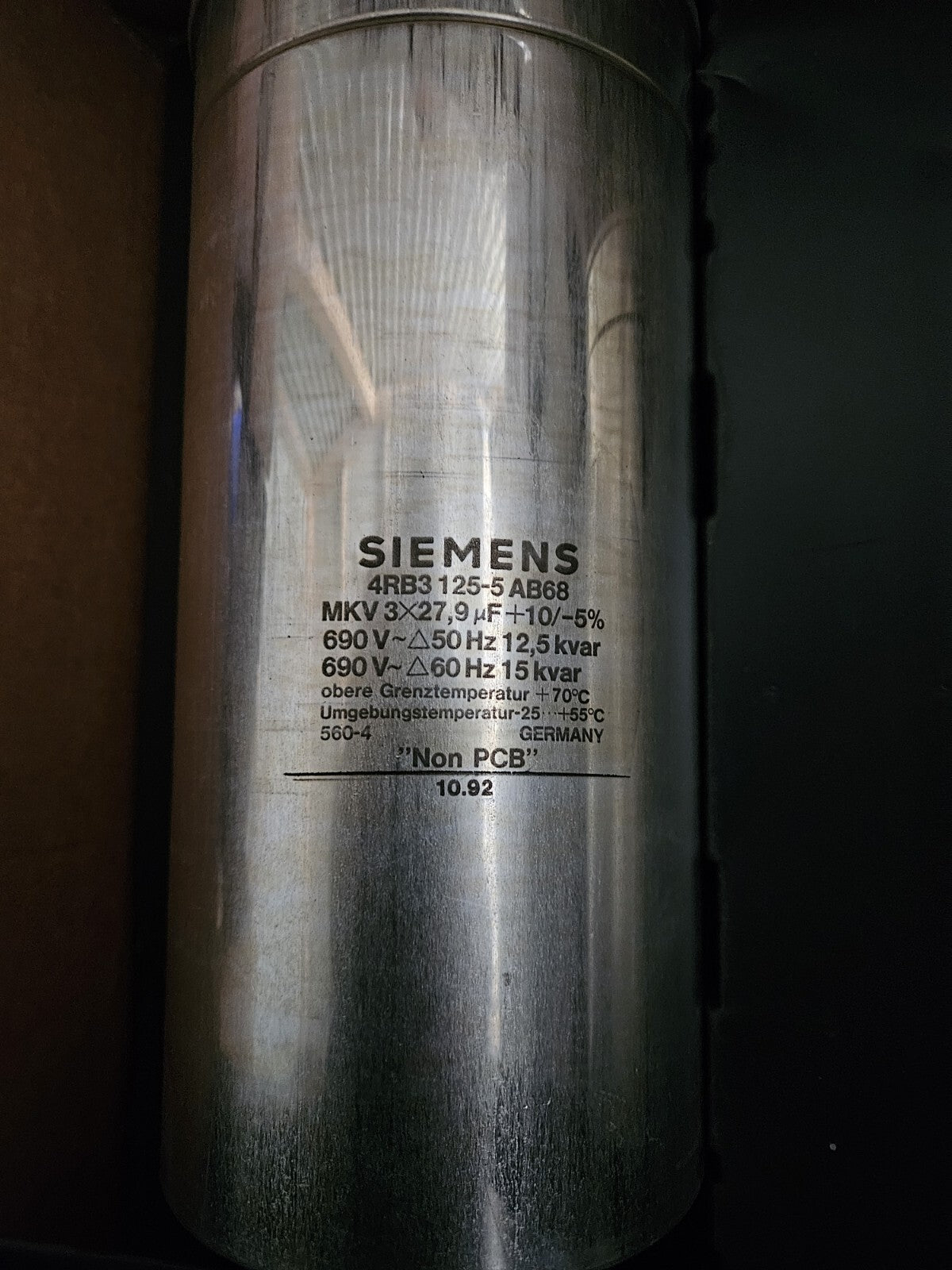 1 xSiemens 4RB3125-5AB68 MKV 3x27,9UF, +10/ -5 % ,Capacitor,Kondensator Neu/ovp 