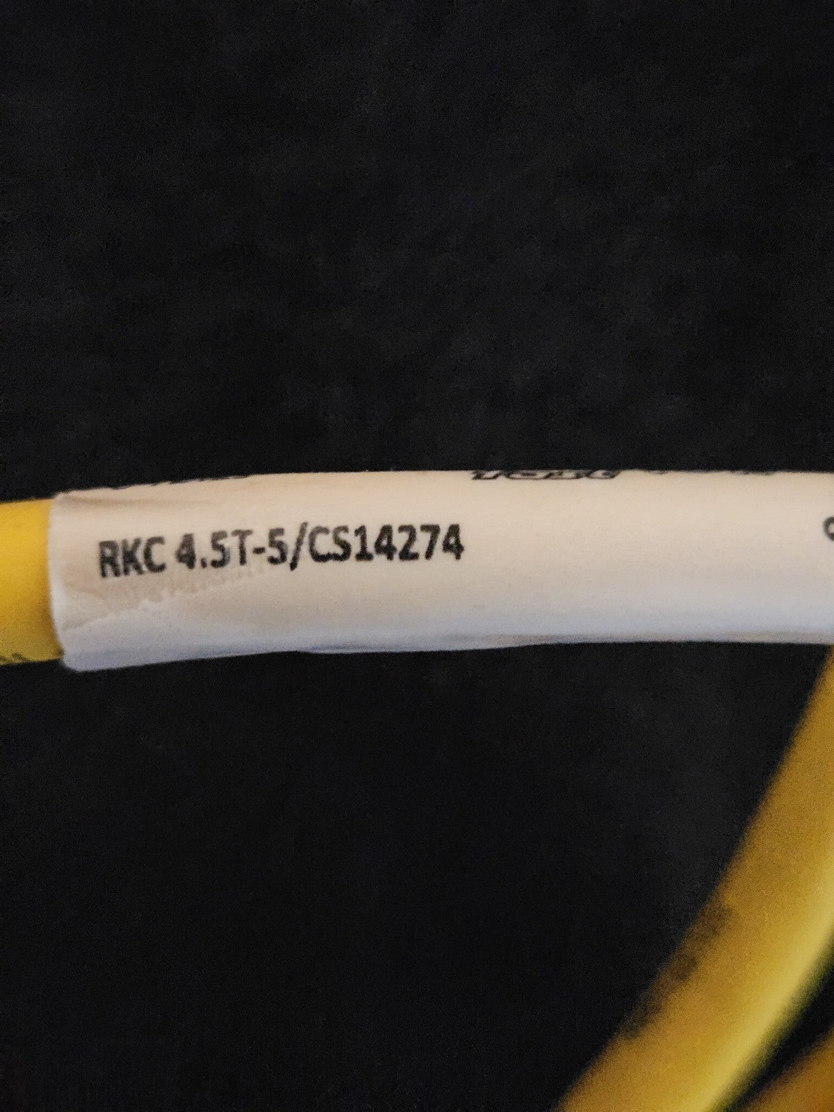 TURCK RKC 4.5T-5/CS14274 EURO FAST 5M CORDSET CABLE, New Unused Neu