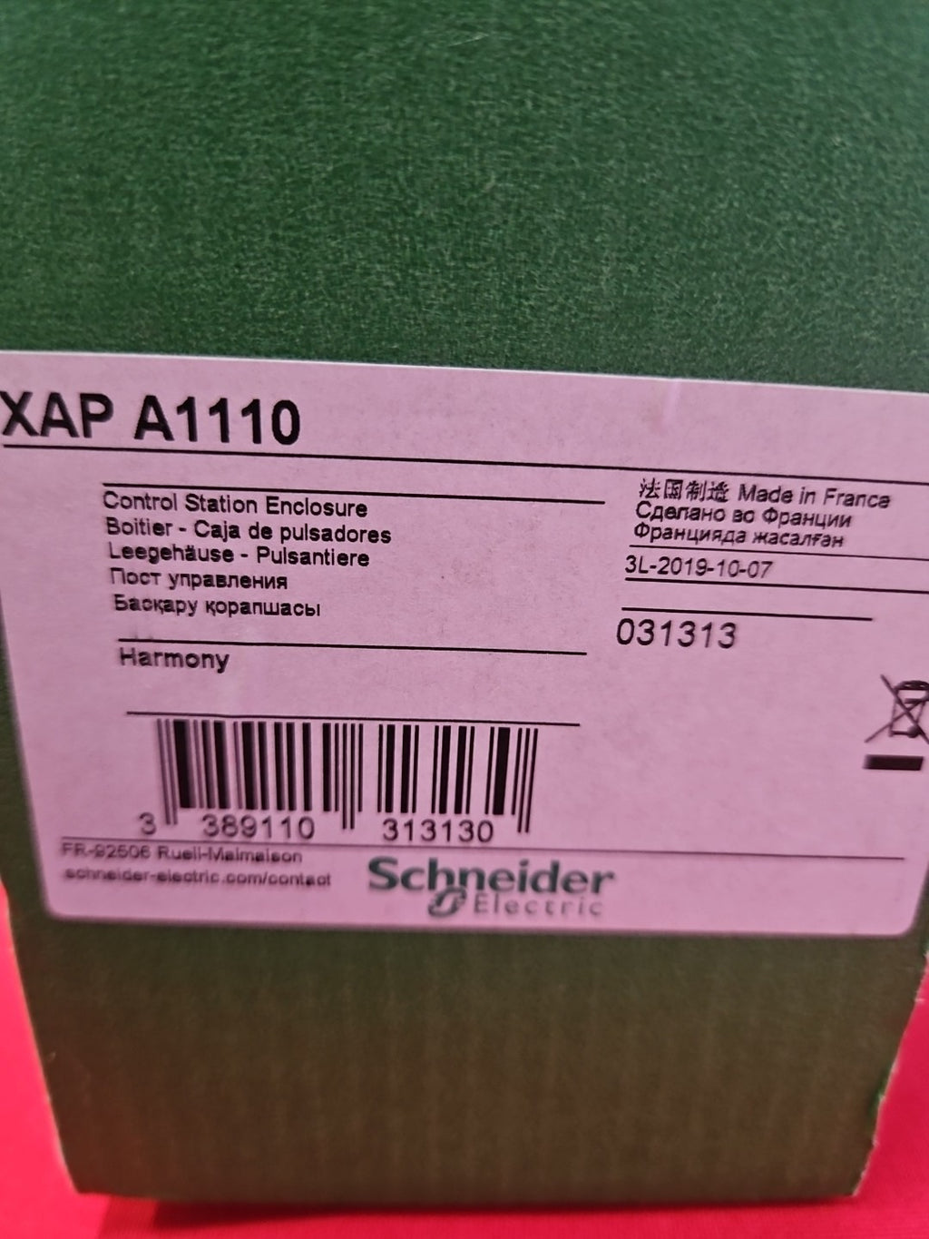 Schneider  XAP A1100  Control Station Enclosure, Verteiler, Leergehäuse Neu/ovp