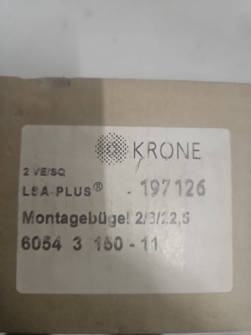 2 x Krone LSA+  Montagewanne Montagebügel 197126, 60543150 Neu/ovp Nos Unbenutzt