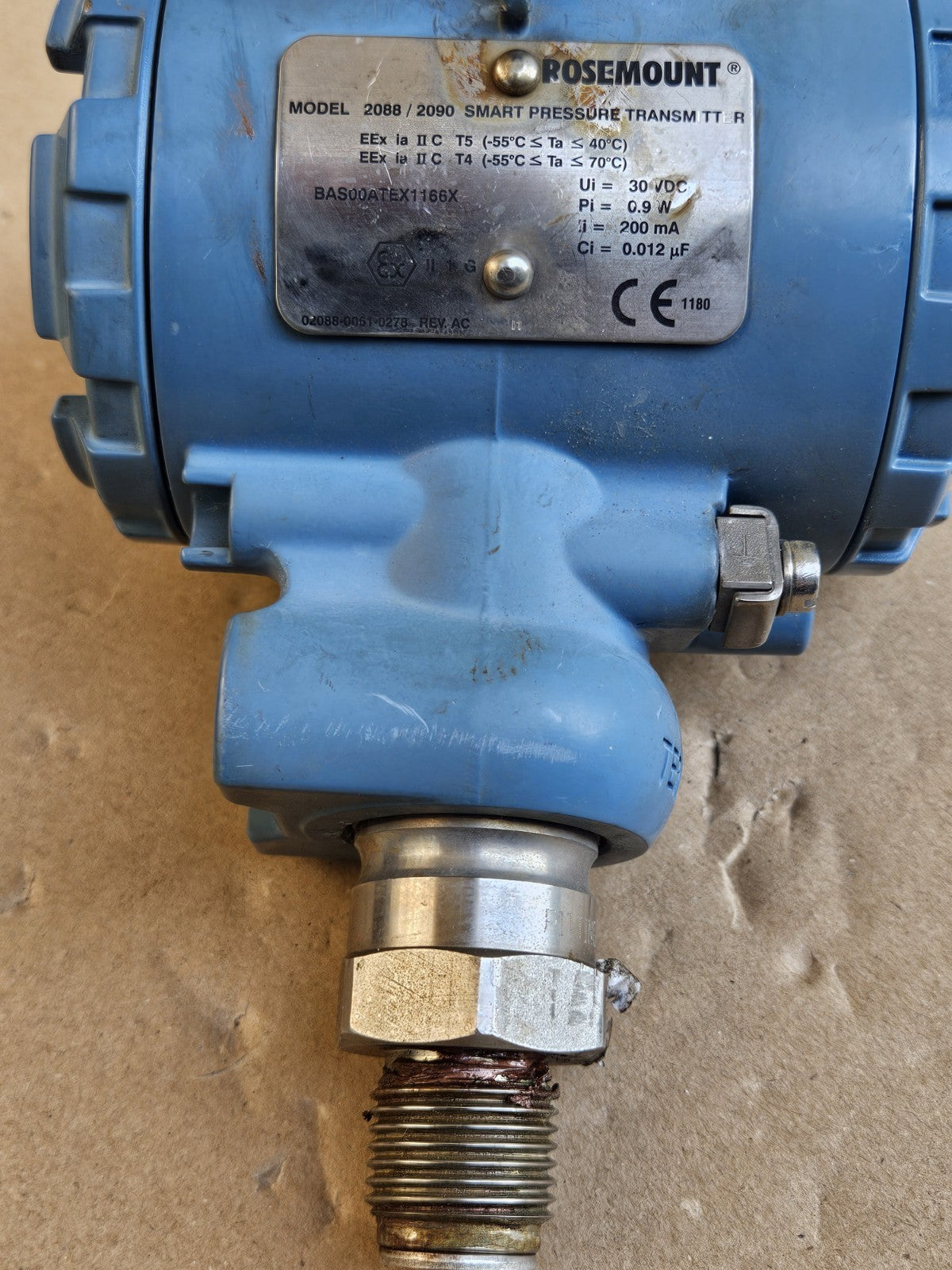 Rosemount 2088/2090 SMART G3S22B2I1C4, BAS00ATEX1166X,Sensor Druckmessumformer