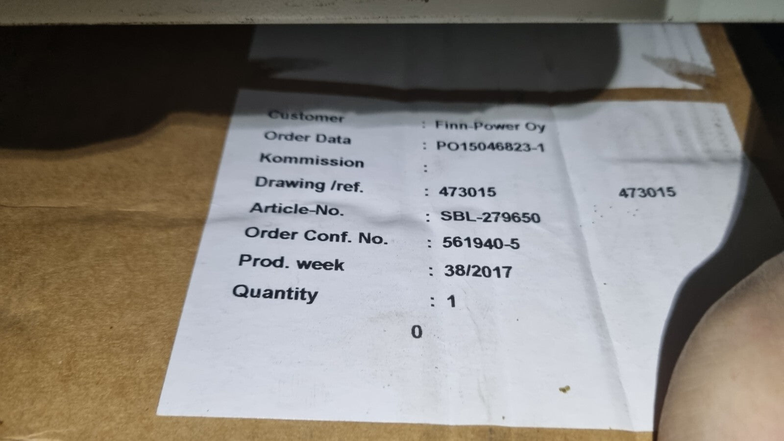 brand new Brush Plate Finn Power FINNPOWER, 047315, 26x363x1209mm, Mink Bürsten