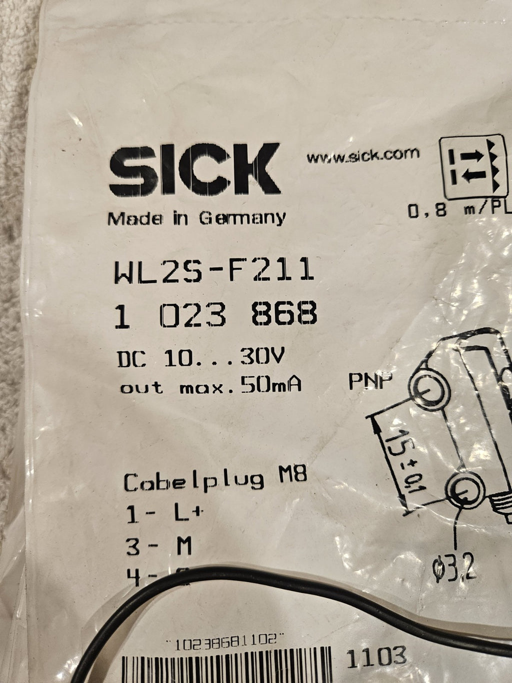 SICK WL2S-F211 sensor, 1 023 868, NEW SEALED, neu/ovp