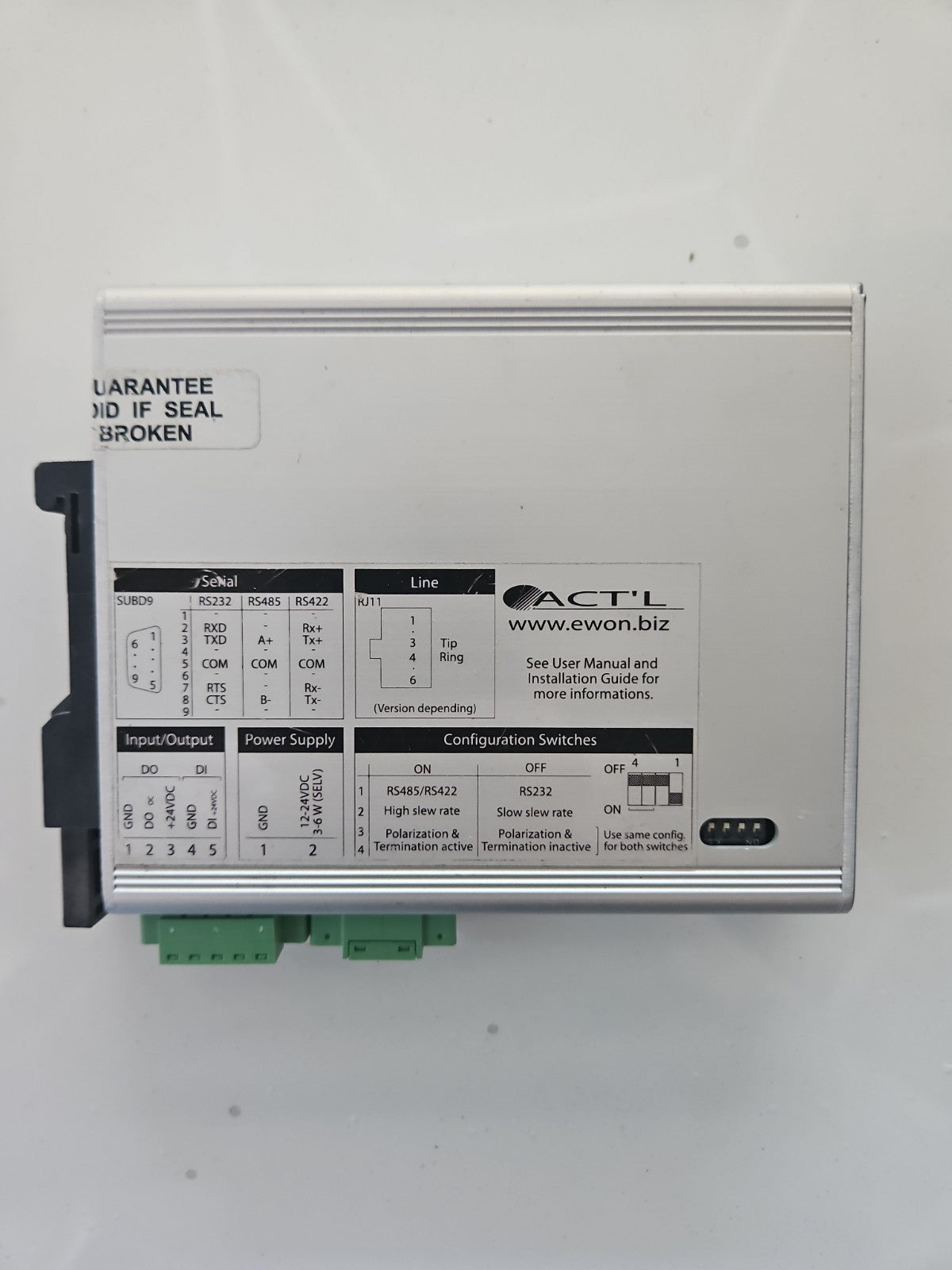 eWON 500 Industrial VPN Router Gateway Remote Access 12-24VDC ACT'L 0623-0004-87