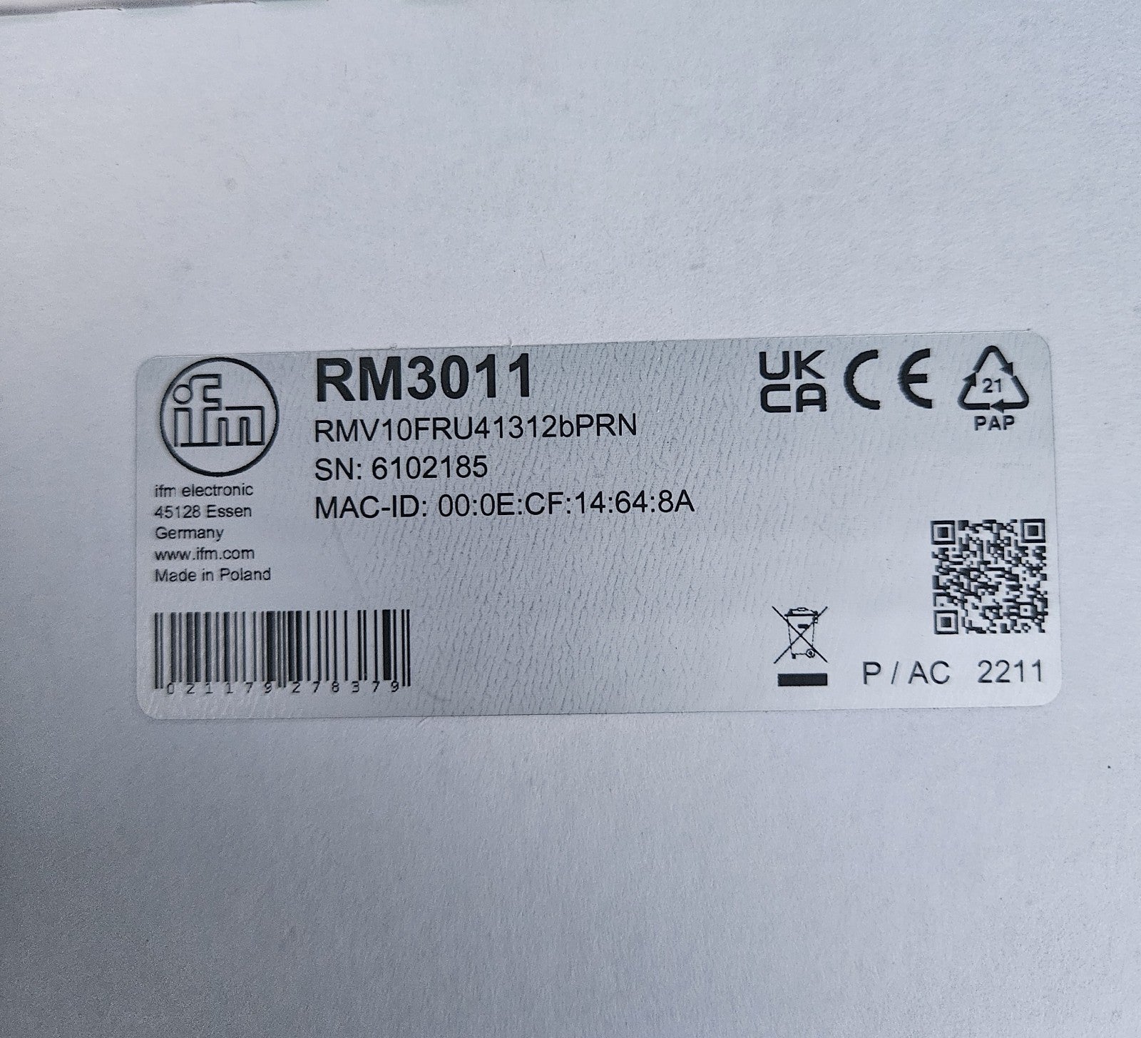 IFM RM3011 encoder RMV10FRU41312bPRN Absolute multi turn encoder New In Box,NEU