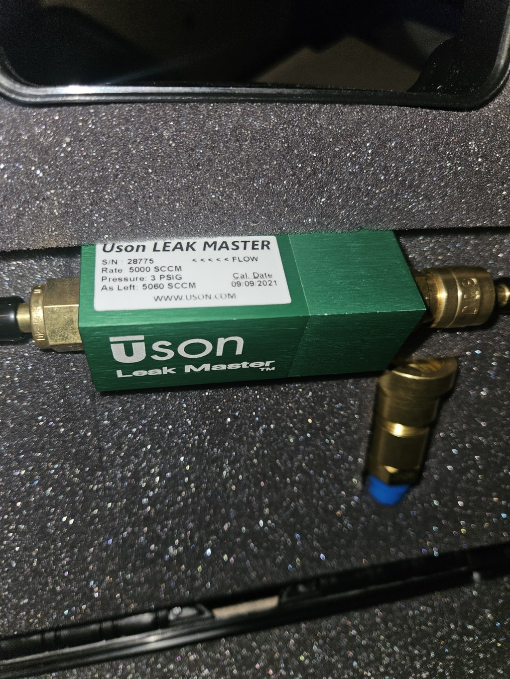USON Calibrated LEAK MASTER 28775, Rate 5000 SCCM, 3 PSIG, neu New Unused In Box