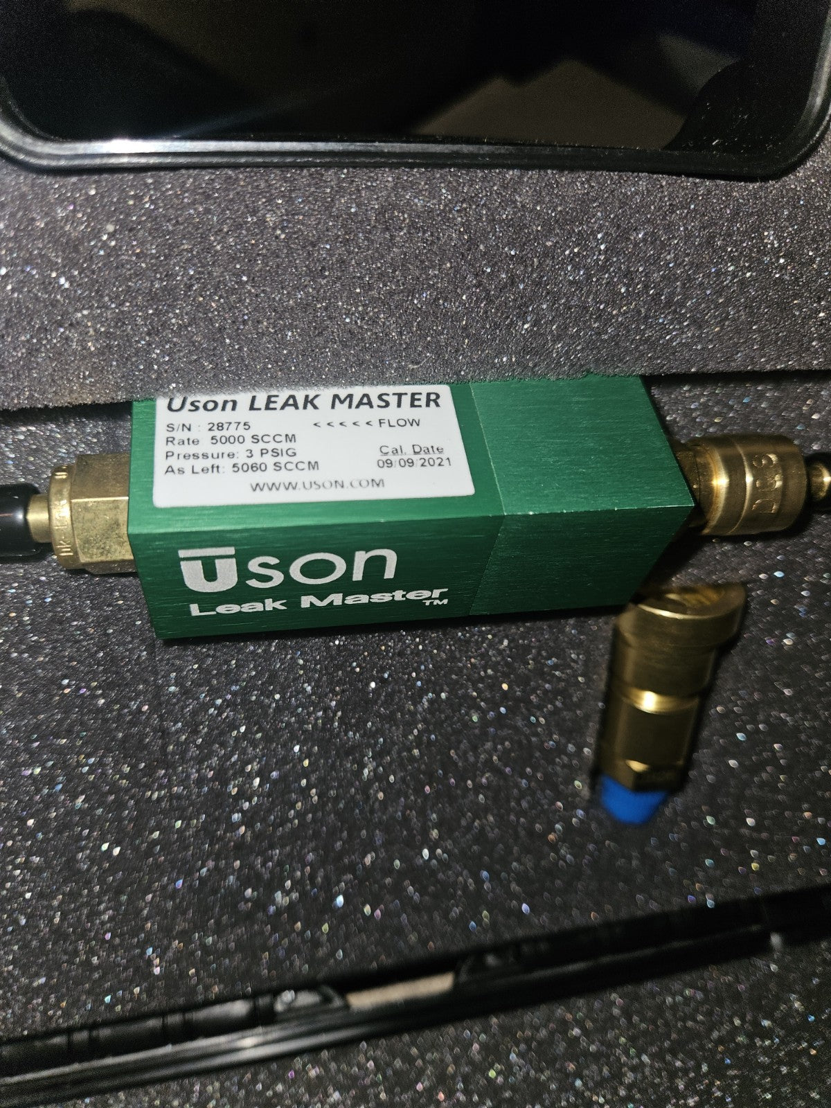 USON Calibrated LEAK MASTER 28775, Rate 5000 SCCM, 3 PSIG, neu New Unused In Box