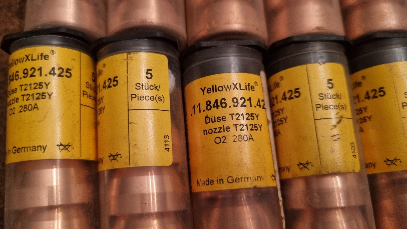 1 xKjellberg Düse T2125Y - Ø2.5mm - 280A O2 - Finefocus - Ref.Nr. 11.846.921.425