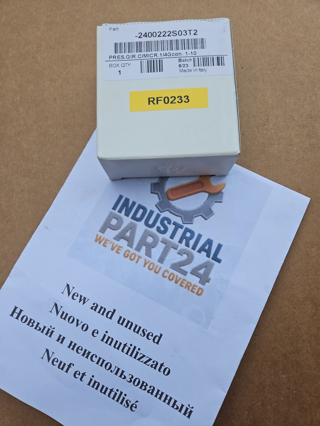 New EUROSWITCH pressure switch 2400222S03T2 New In Box Unused
