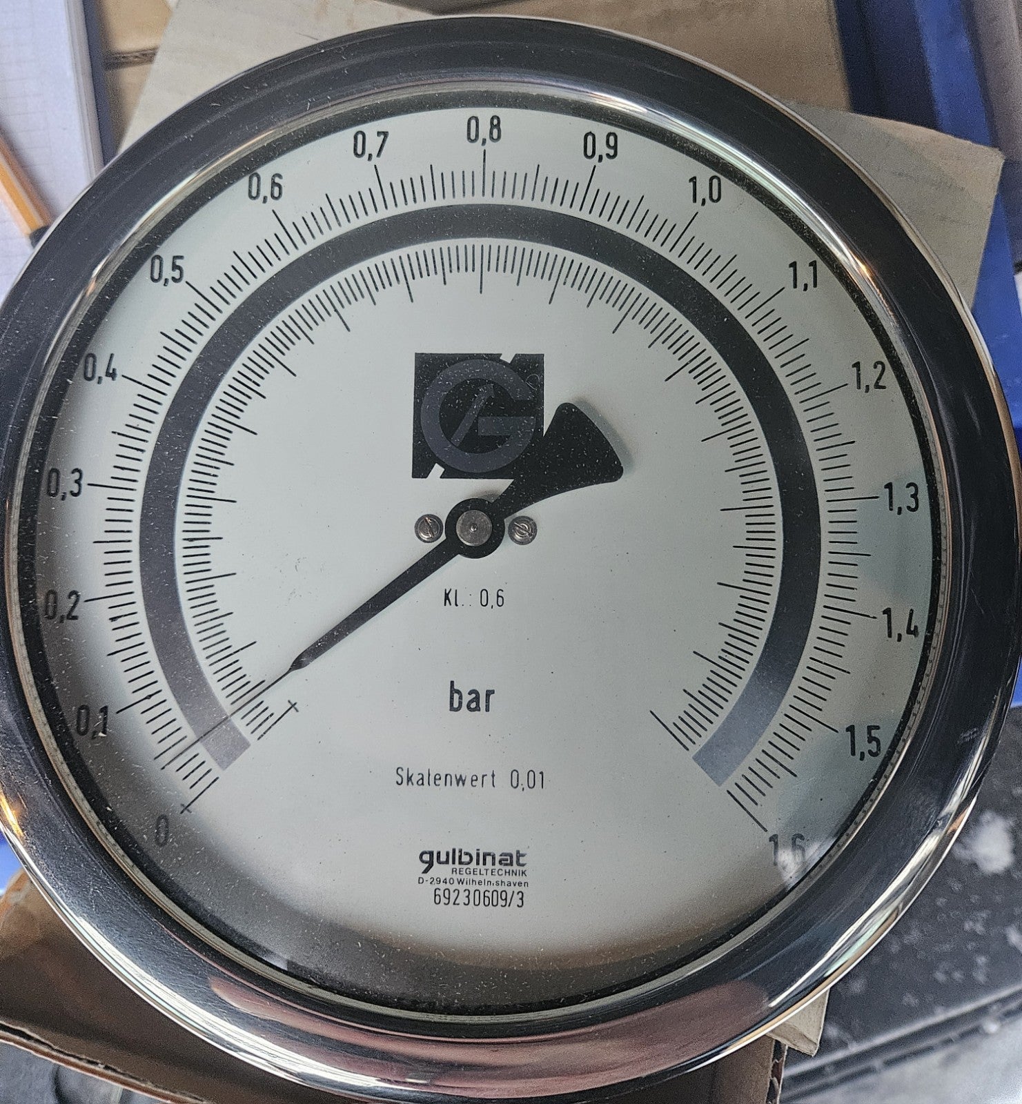 Gulbinat M4/160, 69230609/3, Feinmess Druck Manometer / Pressure Gauge, Neu/ovp