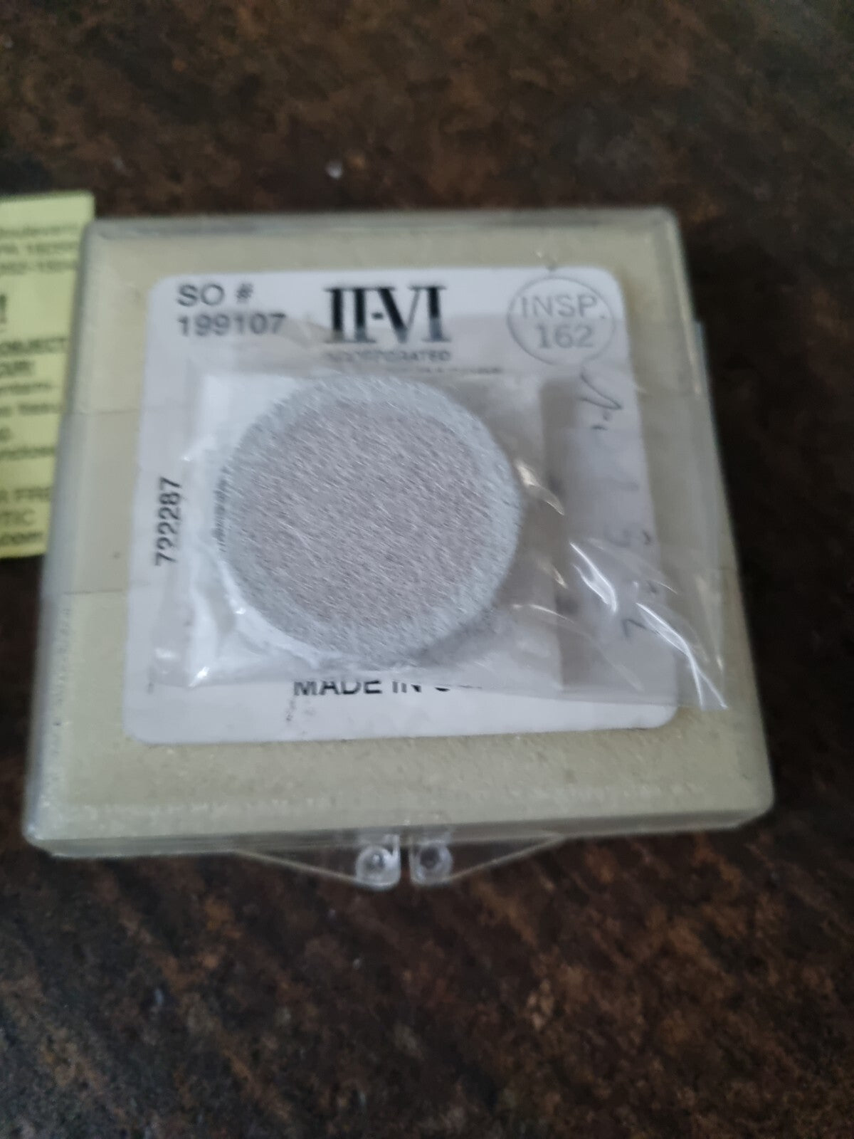 II-VI Infrared GE Laser Partial Reflector 1.1" Dia x 0.220" Thick 20MCC/99.5%