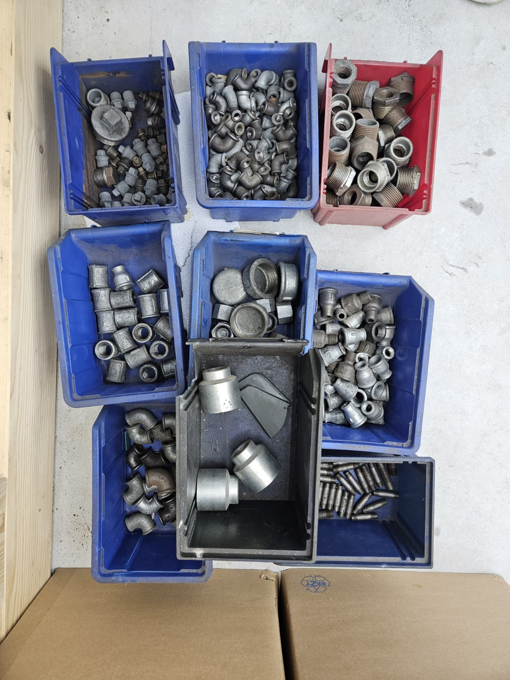 Konvolut Temperguss Fittings verzinkt Fitting Temperguß Fittinge Schraubfittinge