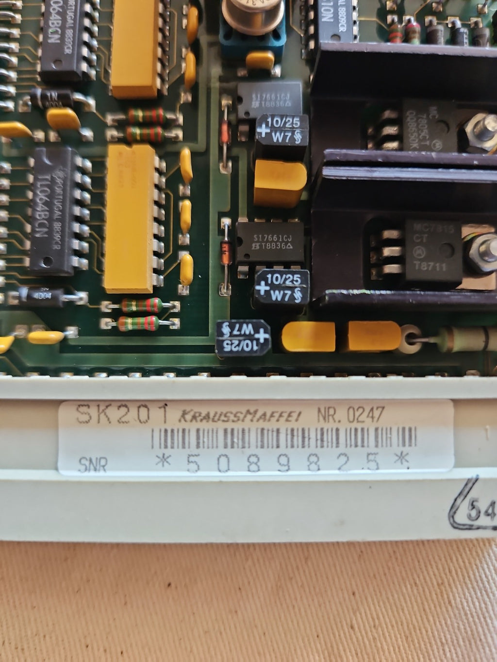 KRAUSS MAFFEI, MC3, SK201, 5089825 or 0413 AE0, Control Card, used, Tested