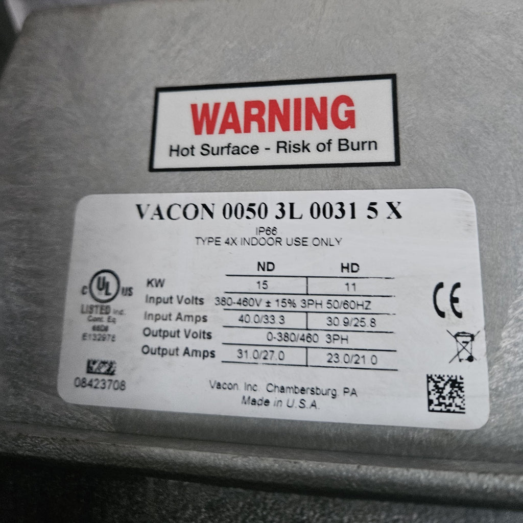 VACON 0050-3L-0031-5-X/VACON00503L00315X Frequency Inverter,fully working,tested