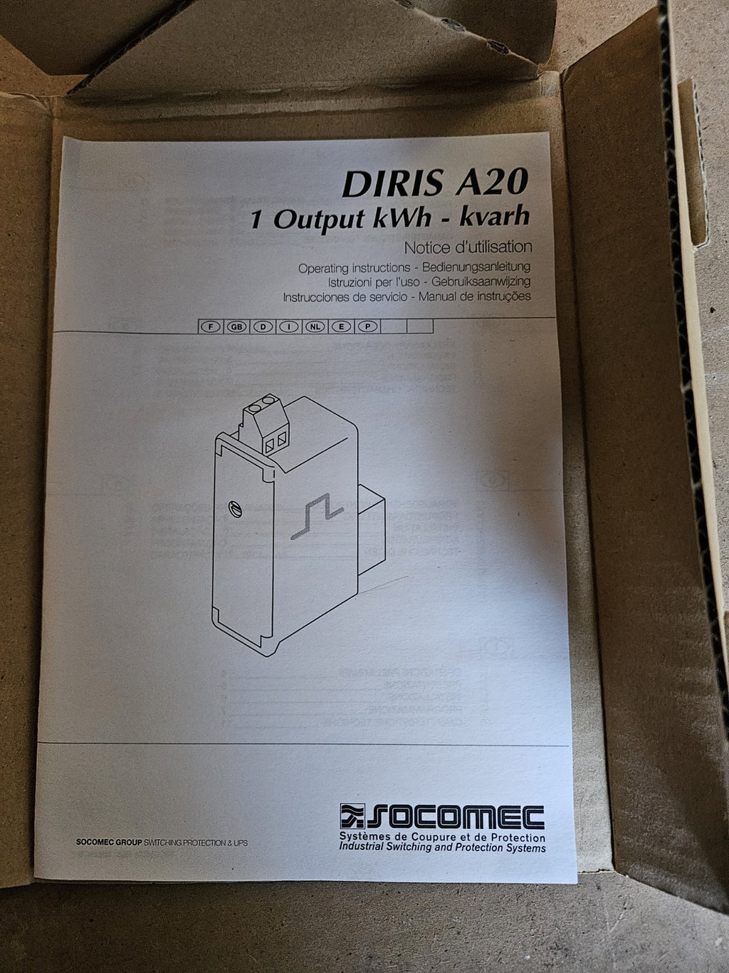 Socomec Impulsgeber 48250080 1 pulse output für DIRIS A20 Impulssender new Neu