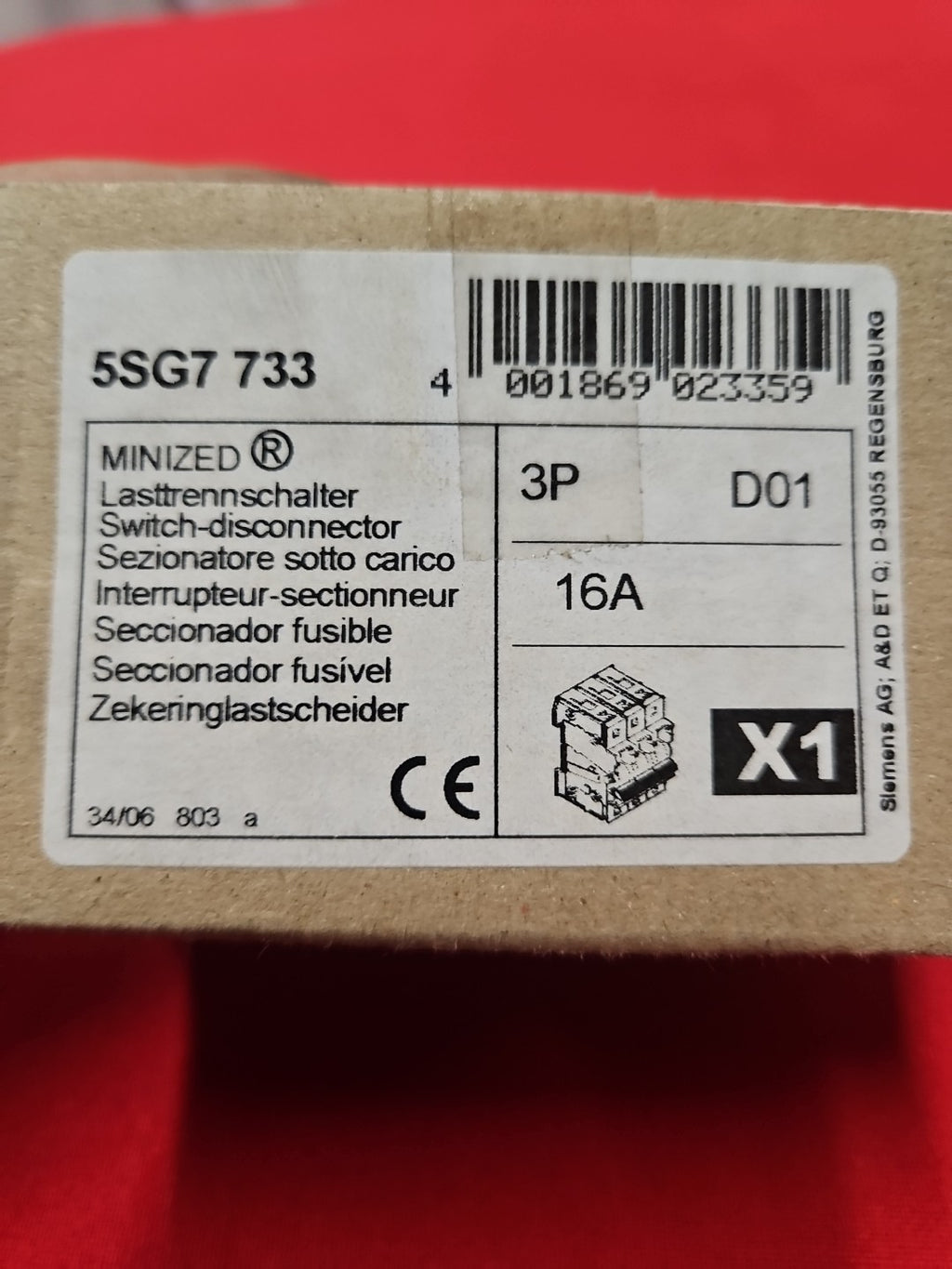SIEMENS 5SG7733 5SG7 733 Lasttrennschalter, Switch Disconnector Neu/ovp-unused-
