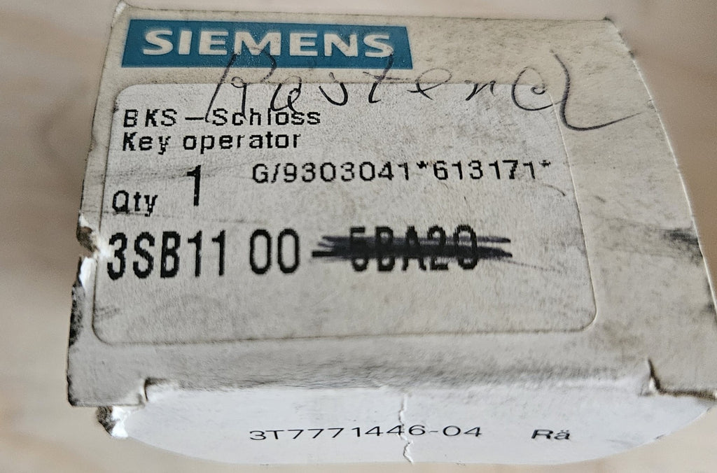 Siemens 3SB1100-5BA20 Schloßantrieb für industriellen Einsatz BKS Key Operator