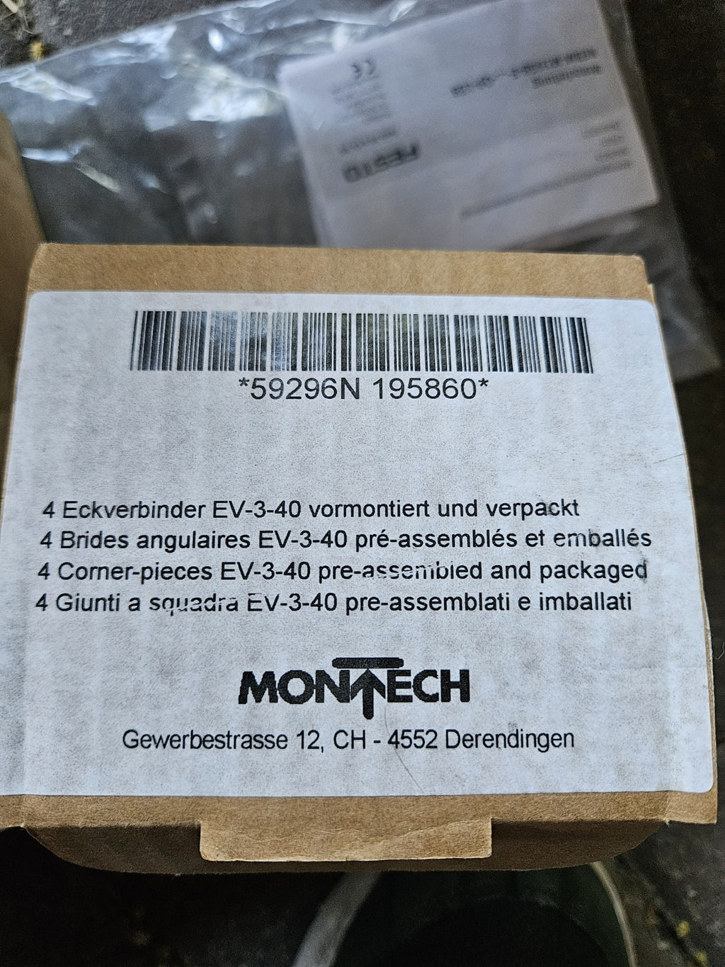 Montech EV-3-40 Corner-Pieces Pre-Assembled Pack of 4 New In Box 59296N 195860