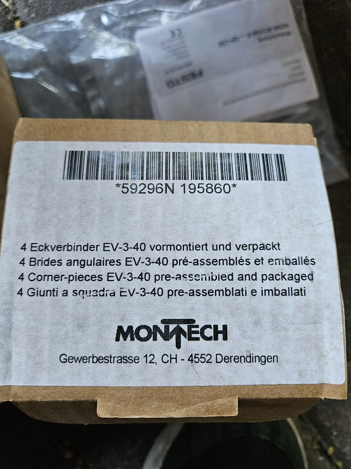 Montech EV-3-40 Corner-Pieces Pre-Assembled Pack of 4 New In Box 59296N 195860