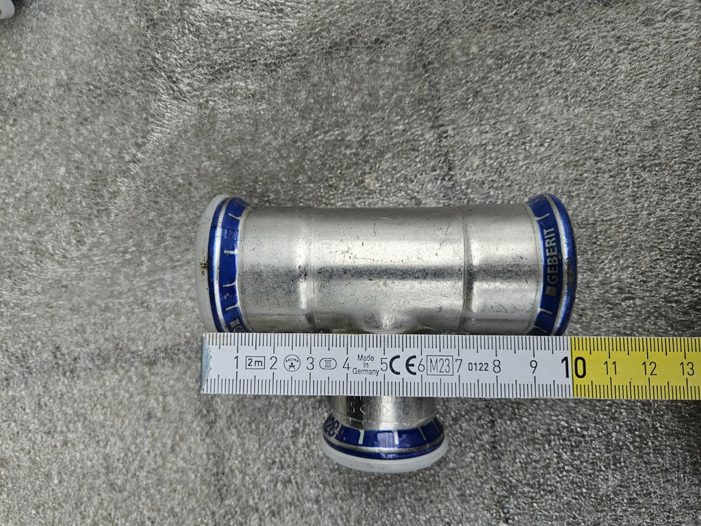 Geberit Mapress Edelstahl T-Stück 35x28x35mm Pressfitting NEU Stainless Steel